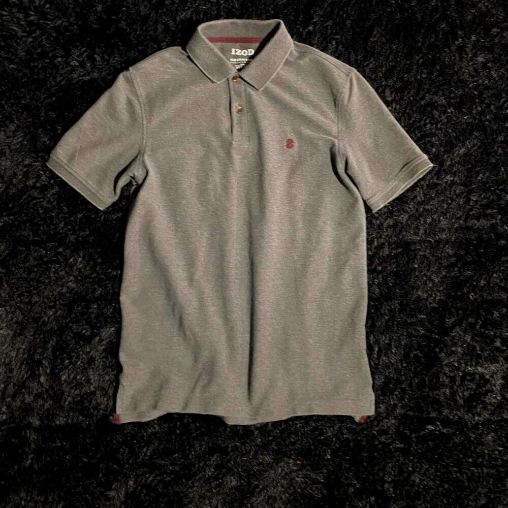 Vintage Izod Grey Polo Shirt #poloshirt #poloassn #Izod #george - Picture 2 of 8